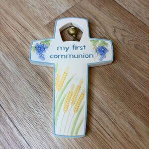 Roman Inc First Communion Ceramic Cross 5.5" New with Box Boy Girl Gift Church